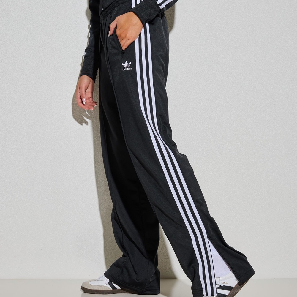 Adidas Women's Black Joggers with White Stripes Size XS